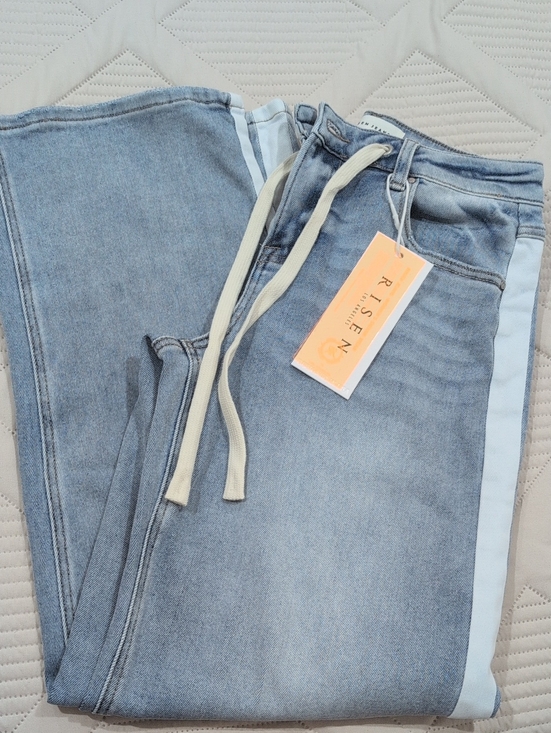 Risen Los Angeles Denim - Risen Light Blue Women's Jeans with Side Stripe